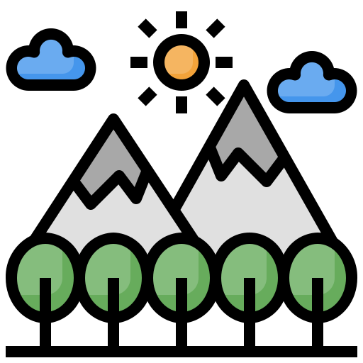Mountain Surang Lineal Color icon