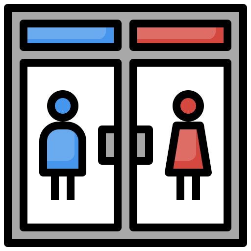 toaleta Surang Lineal Color ikona