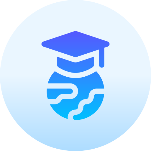 Global learning Basic Gradient Circular icon