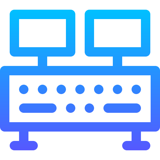 sistema de control Basic Gradient Lineal color icono
