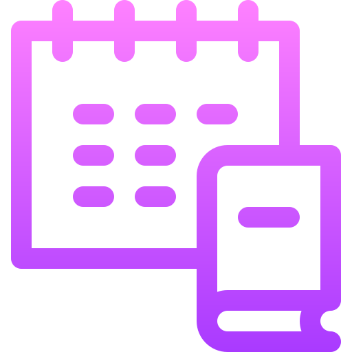 Schedule Basic Gradient Lineal color icon