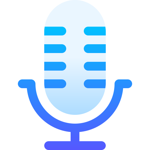 microfoon Basic Gradient Gradient icoon