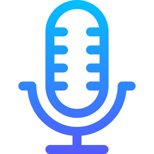 microfono Basic Gradient Lineal color icona