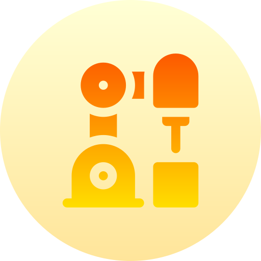 mechanische arm Basic Gradient Circular icoon