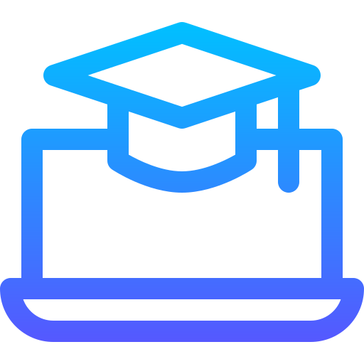 Graduation Basic Gradient Lineal color icon