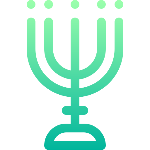 menorah Basic Gradient Lineal color icono