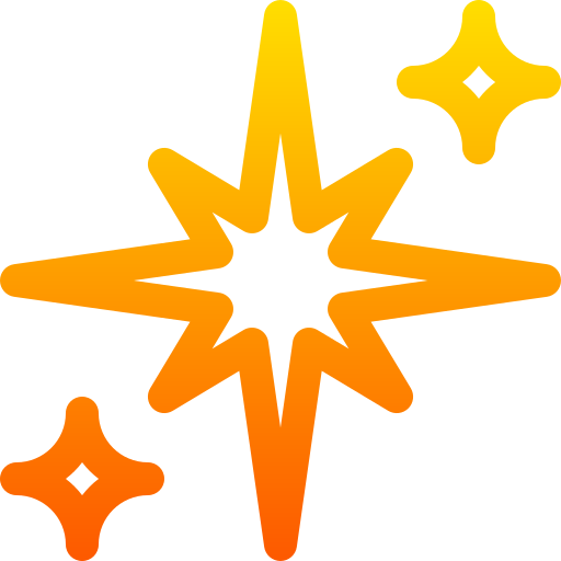 estrella santa Basic Gradient Lineal color icono