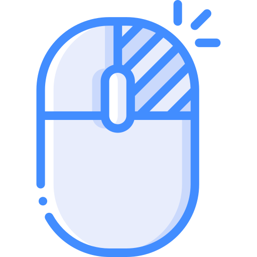 botón derecho del ratón Basic Miscellany Blue icono