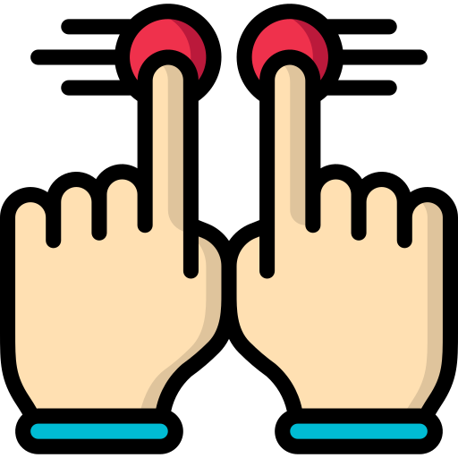 Two fingers Basic Miscellany Lineal Color icon
