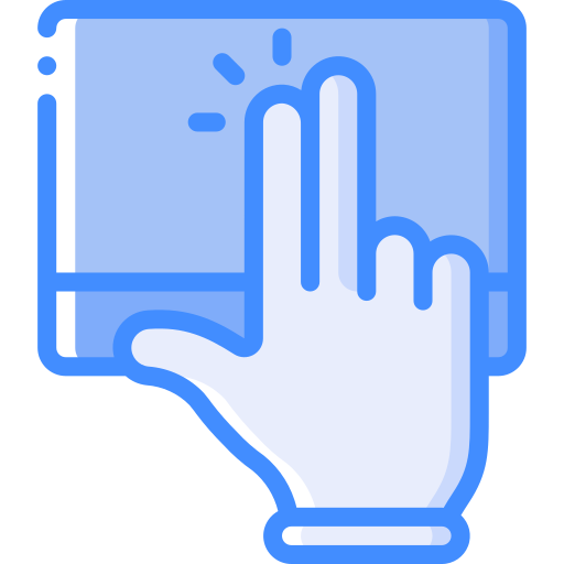 Two fingers Basic Miscellany Blue icon