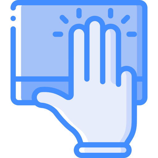 Three fingers Basic Miscellany Blue icon