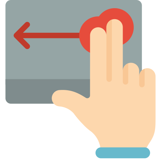 Two fingers Basic Miscellany Flat icon