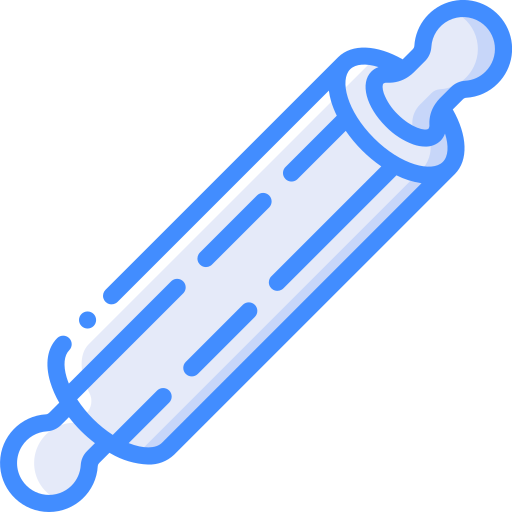 Rolling pin Basic Miscellany Blue icon