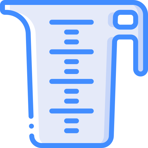 Measuring jug Basic Miscellany Blue icon