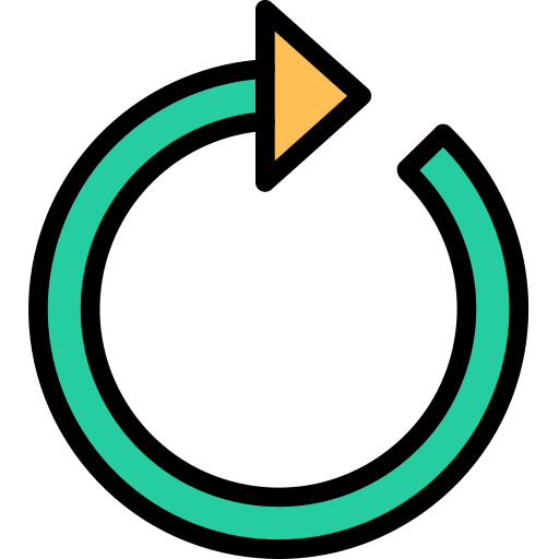 Refresh arrow Generic Outline Color icon