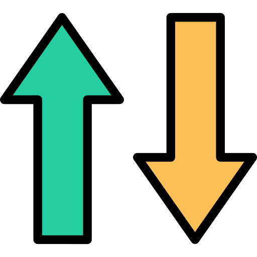 pfeile nach oben und unten Generic Outline Color icon