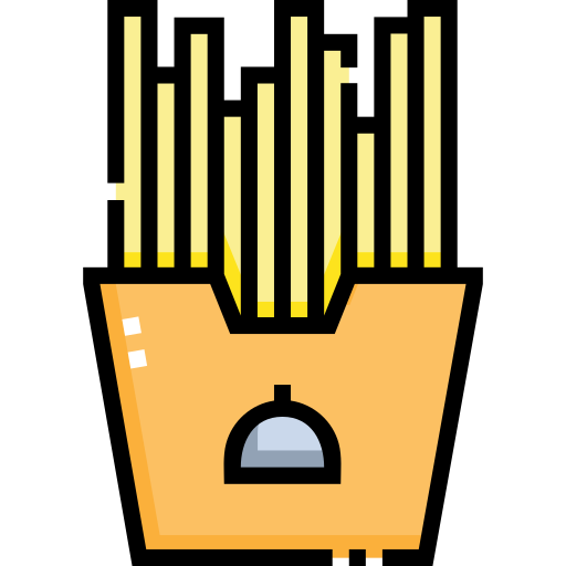 pommes frittes Detailed Straight Lineal color icon
