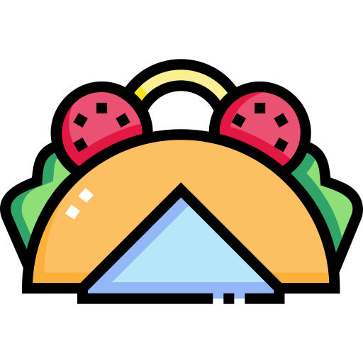 taco Detailed Straight Lineal color ikona