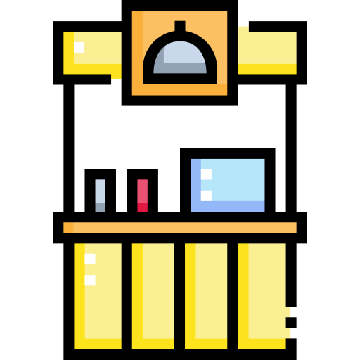 Food stand Detailed Straight Lineal color icon