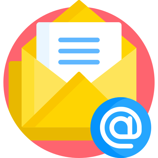 e-mail Detailed Flat Circular Flat ikona