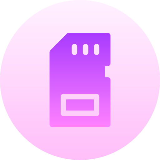 Memory card Basic Gradient Circular icon
