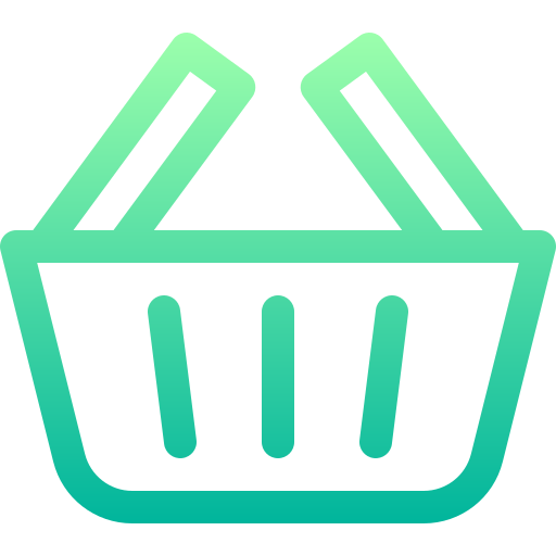 cesta de la compra Basic Gradient Lineal color icono