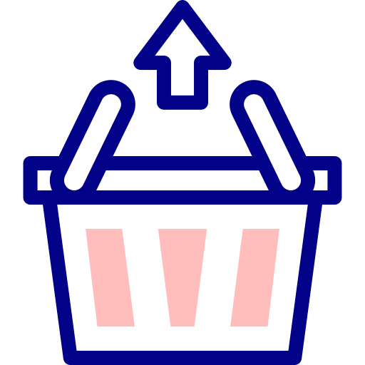 koszyk na zakupy Detailed Mixed Lineal color ikona