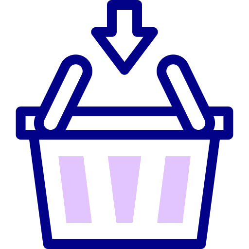 cesta de la compra Detailed Mixed Lineal color icono