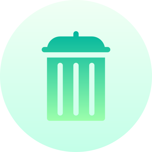 basura Basic Gradient Circular icono