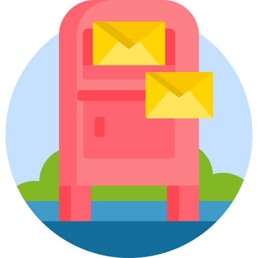 skrzynka pocztowa Detailed Flat Circular Flat ikona