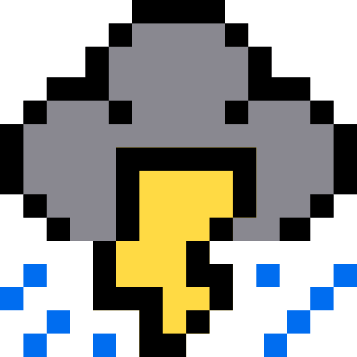 tormenta Pixel Linear color icono
