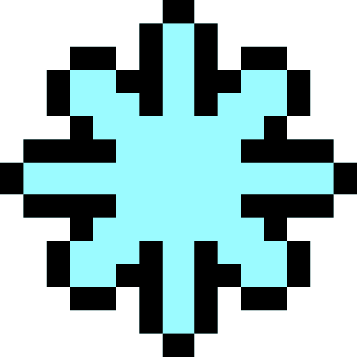 sneeuwvlok Pixel Linear color icoon