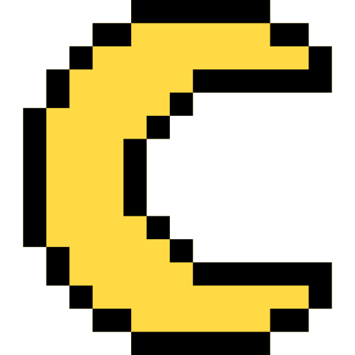 media luna Pixel Linear color icono