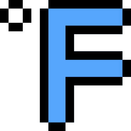 fahrenheit Pixel Linear color icona