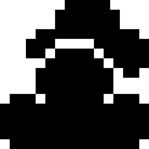 nublado Pixel Solid icono