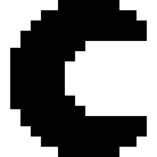 media luna Pixel Solid icono