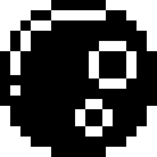 luna llena Pixel Solid icono