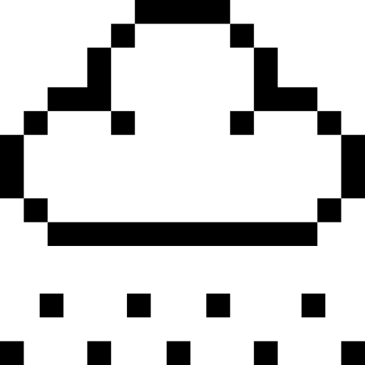 deszcz Pixel Outline ikona