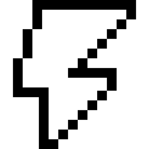 trovão Pixel Outline Ícone