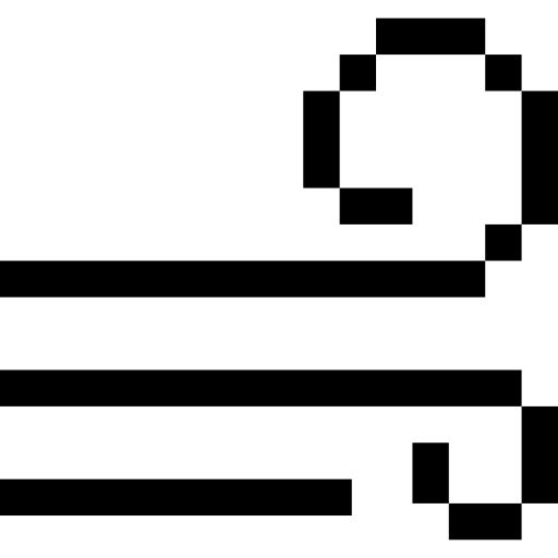 viento Pixel Outline icono