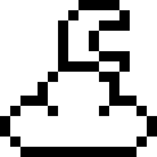 bewölkte nacht Pixel Outline icon