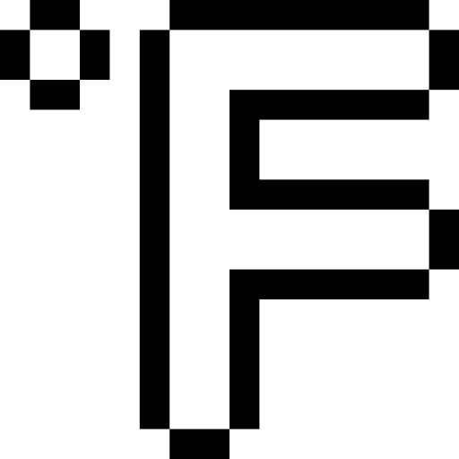 fahrenheit Pixel Outline icona