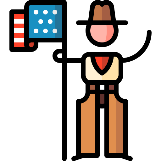 vaquero Puppet Characters Lineal Color icono