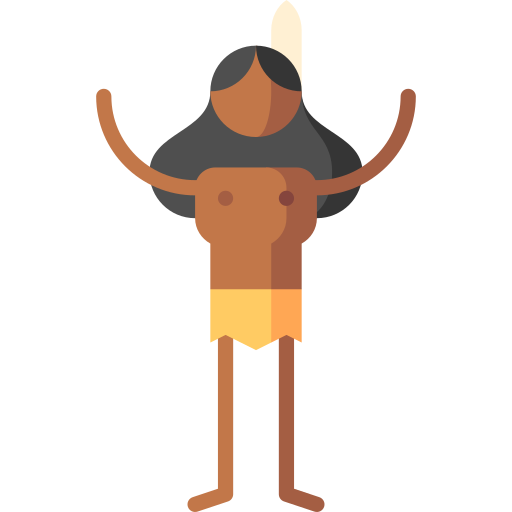 amerikanischer ureinwohner Puppet Characters Flat icon