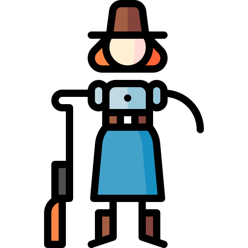 Gunslinger Puppet Characters Lineal Color icon