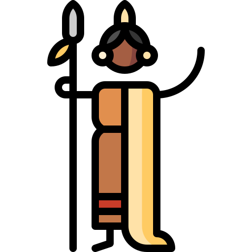 Native american Puppet Characters Lineal Color icon