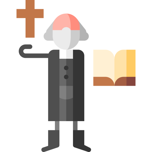 Священник Puppet Characters Flat иконка