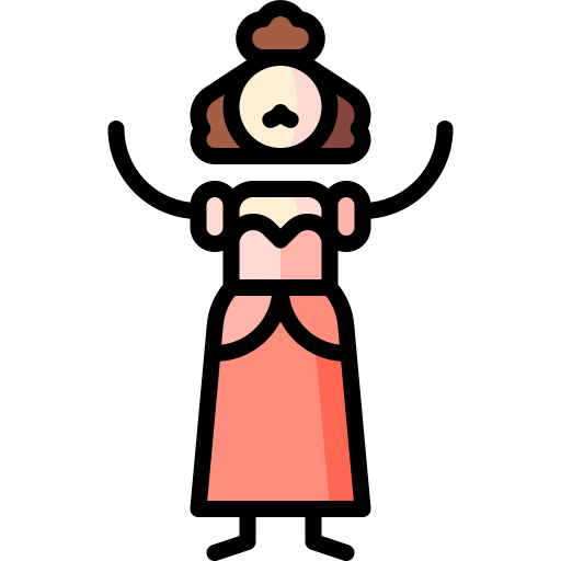 madame schnurrbart Puppet Characters Lineal Color icon