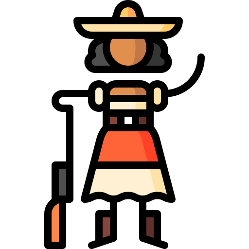 mexikanerin Puppet Characters Lineal Color icon