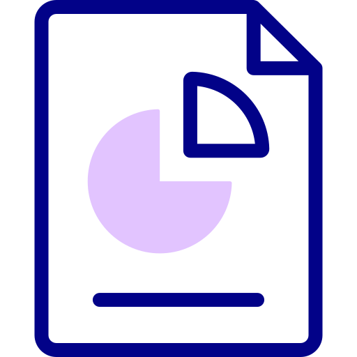 파이 차트 Detailed Mixed Lineal color icon